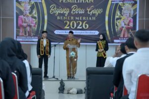 Wakil Bupati Bener Meriah buka pemilihan Bujang Beru Gayo. Foto / Ist