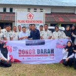 Foto bersama pegawai Rutan Kelas II B Bener Meriah dengan PMI. Foto / Ist